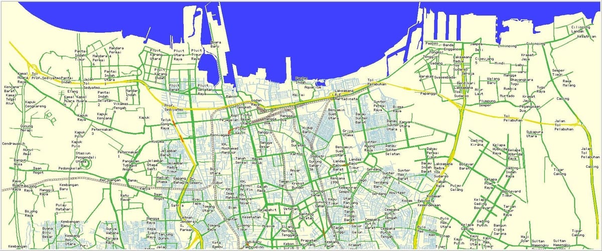 ನಕ್ಷೆ ಉತ್ತರ Jakarta