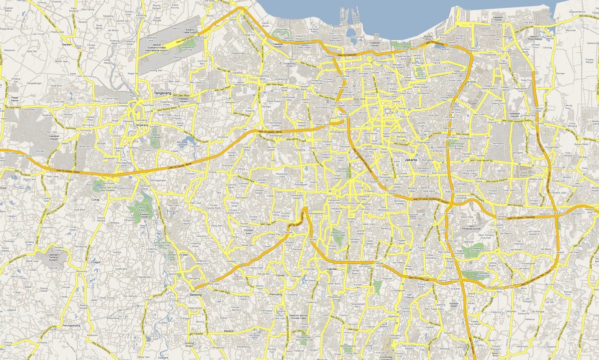 ನಕ್ಷೆ ರಸ್ತೆ Jakarta