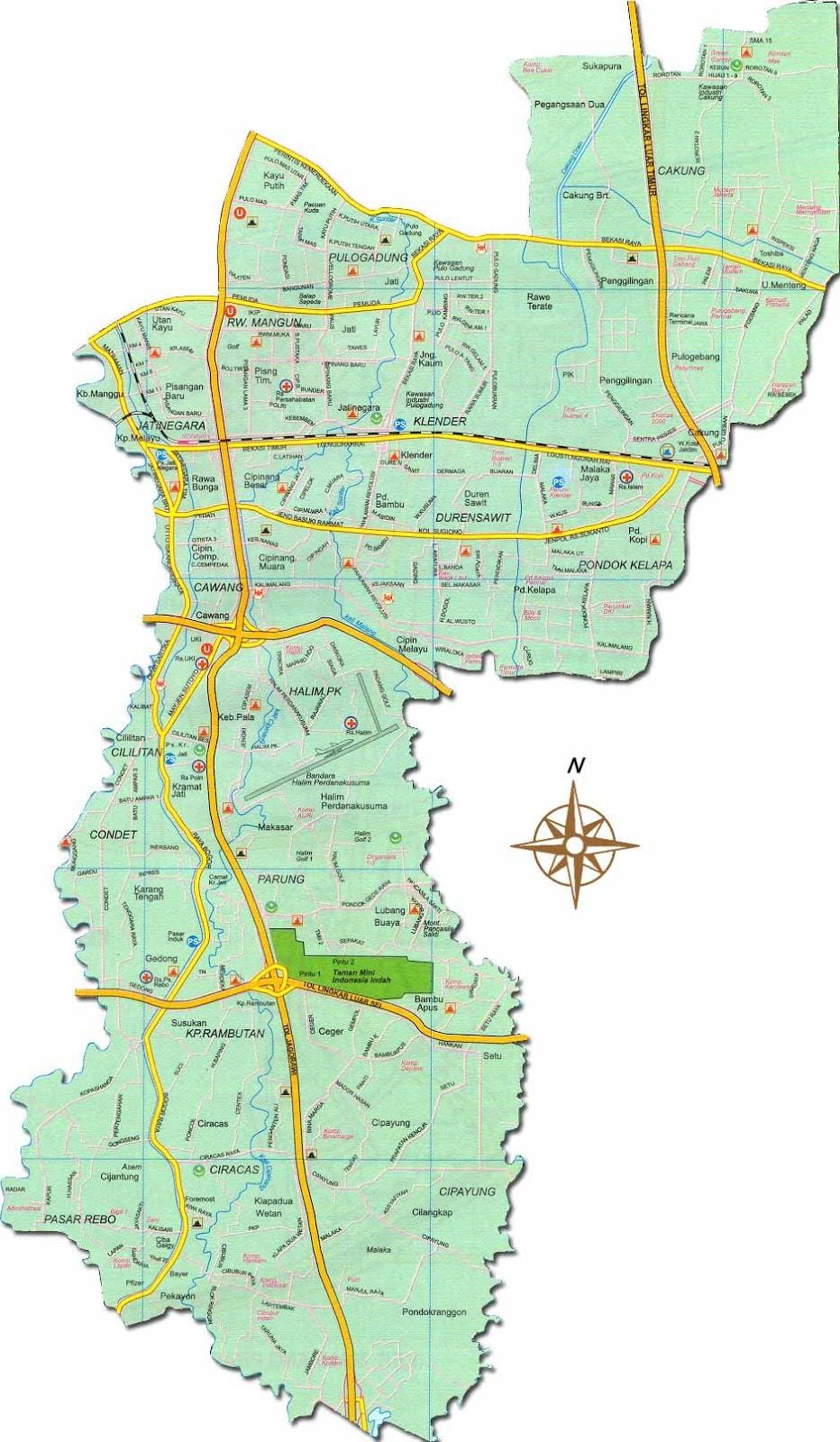 ನಕ್ಷೆ Jakarta timur lengkap