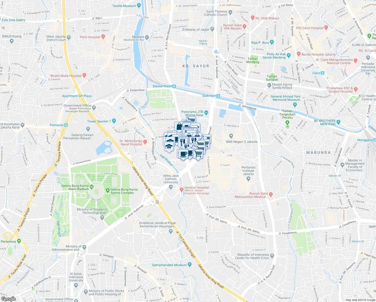 sudirman Jakarta ನಕ್ಷೆ