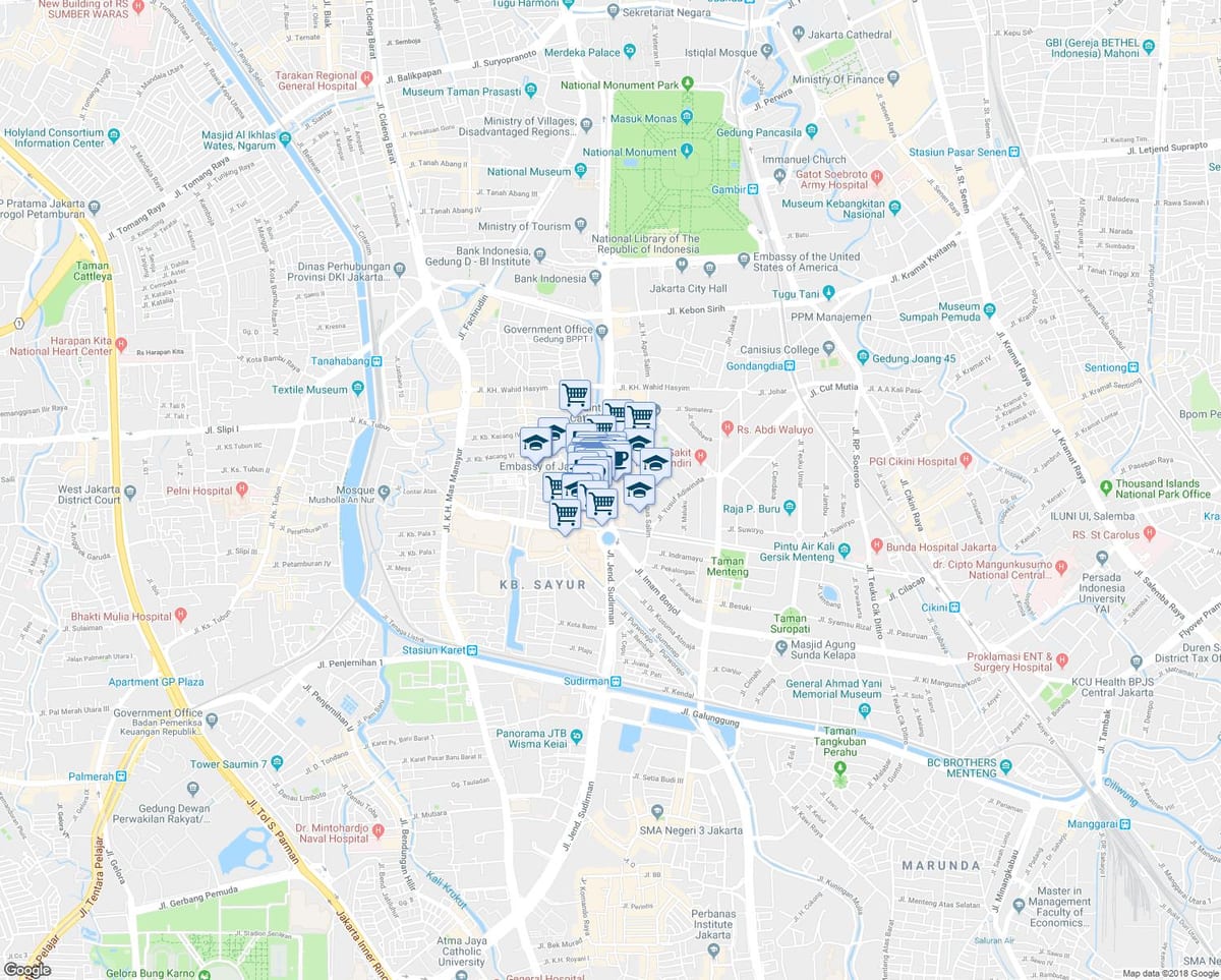 ನಕ್ಷೆ thamrin Jakarta