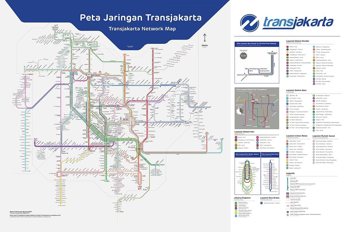 transJakarta ಮಾರ್ಗ ನಕ್ಷೆ