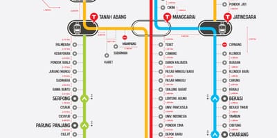 ಪ್ರಯಾಣಿಕರ ಲೈನ್ Jakarta ನಕ್ಷೆ